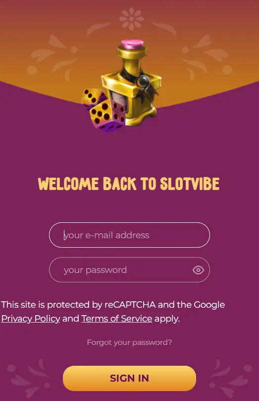 SlotVibe Casino login